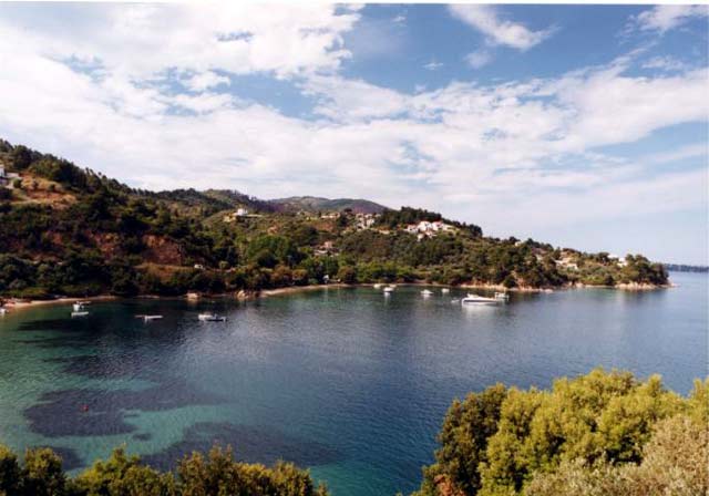 Banana Beach is located in the south west of skiathos close to the last bus stop and about 30 minutes from Skiathos Town. It is actually a collection of three small naturist beaches where naturism is allowed and has been a favourite retreat for naturists SKIATHOS PHOTO GALLERY - BANANA BEACH